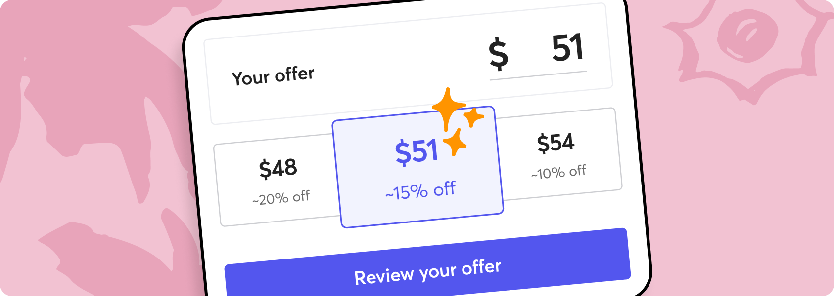 Make an offer by negotiating the price with sellers