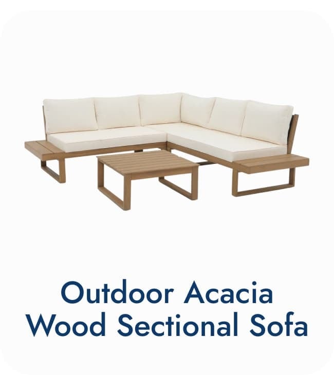Save on Outdoor Acacia Wood Sectional Sofa Set