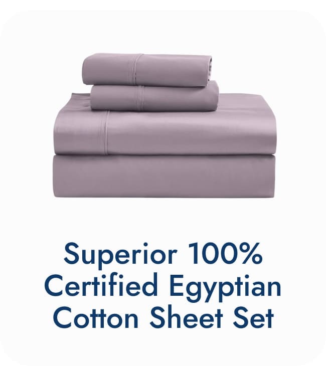 Save on Superior 100% Certified Egyptian Cotton Sheet Set
