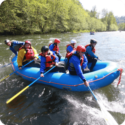 white water rafting in Mt Hood Oregon with Blue Sky Rafting