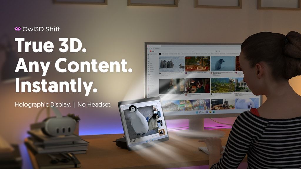 Owl3D Shift: Glasses-Free 3D Portal for PC