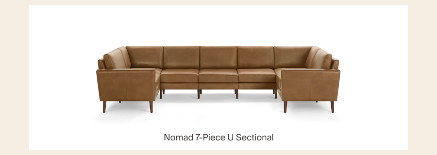 Nomad Leather 7-Seat U Sectional
