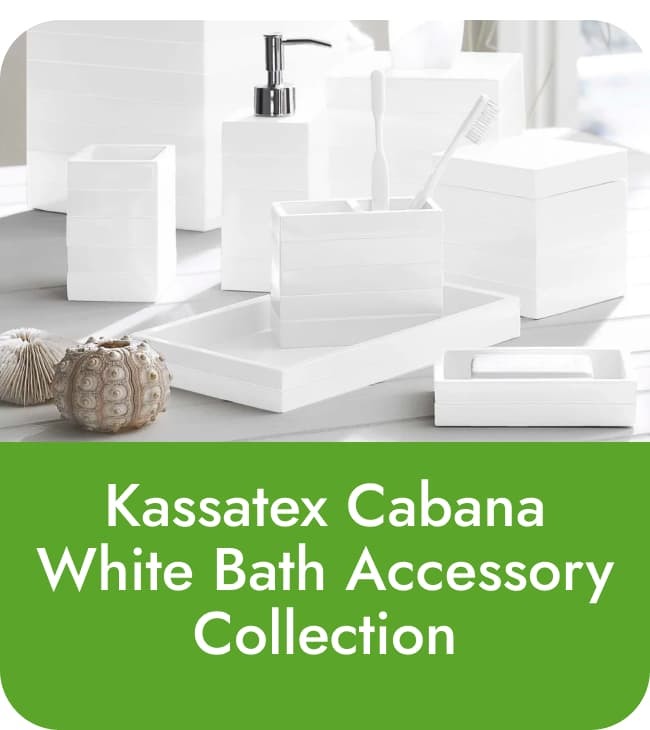 Save on Kassatex Cabana White Bath Accessory collection