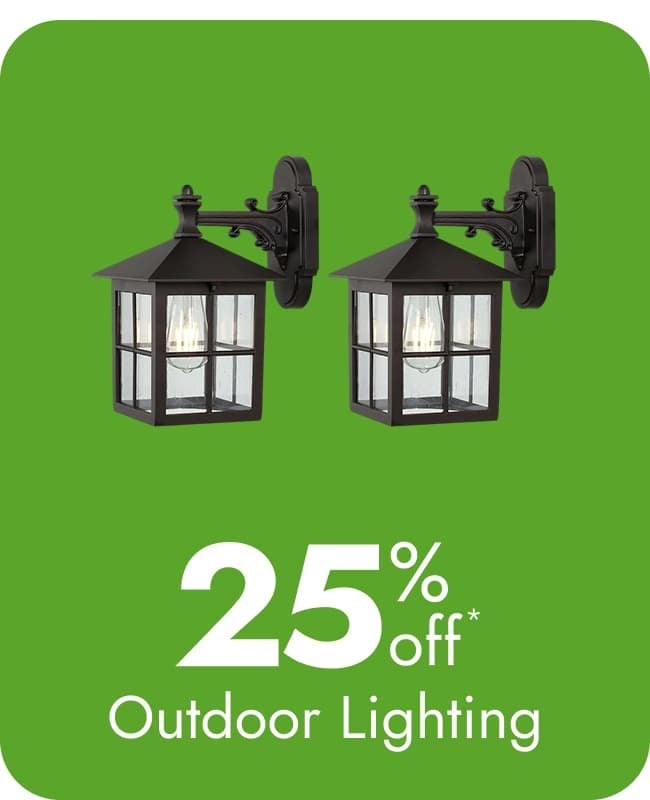 25% off Outdoor Lighting