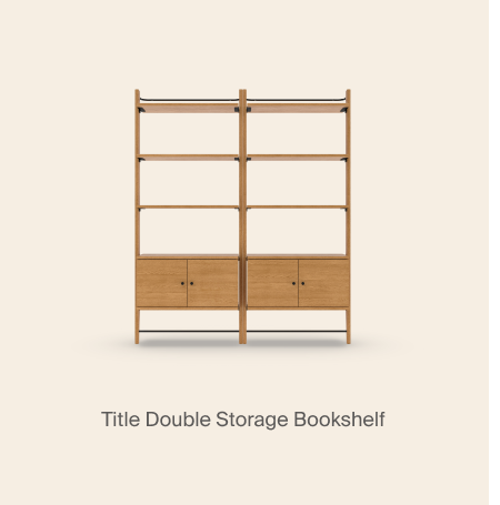 Title Double Storage Bookshelf