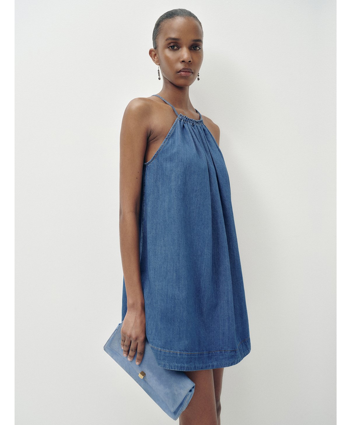 Paisley Denim Mini Dress