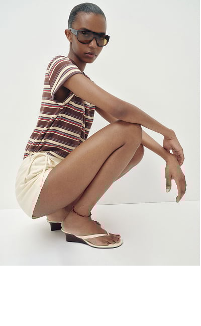 Amelia Thong Wedge Sandal