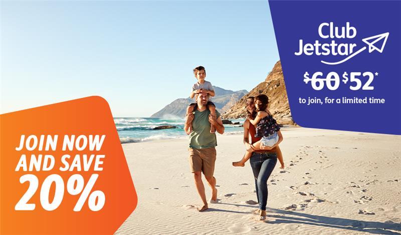 Join Club Jetstar now and save 20%