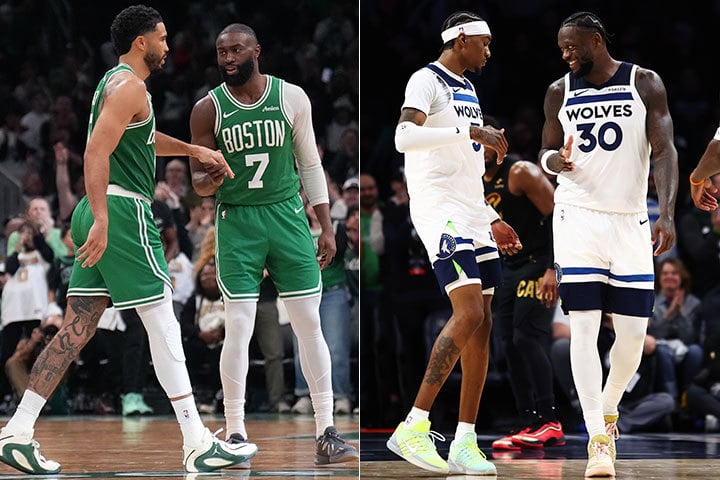 Джейсон Татум, Джейлен Браун, Джейден МакДэниелс, Джулиус Рэндл