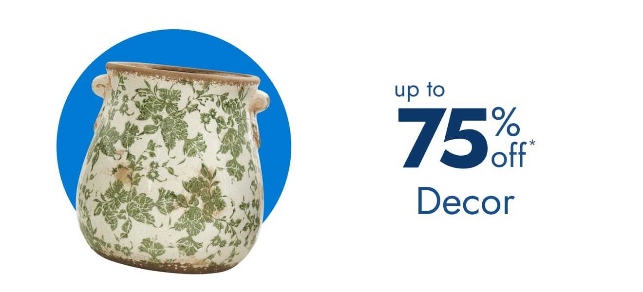 Decor up to 75% off