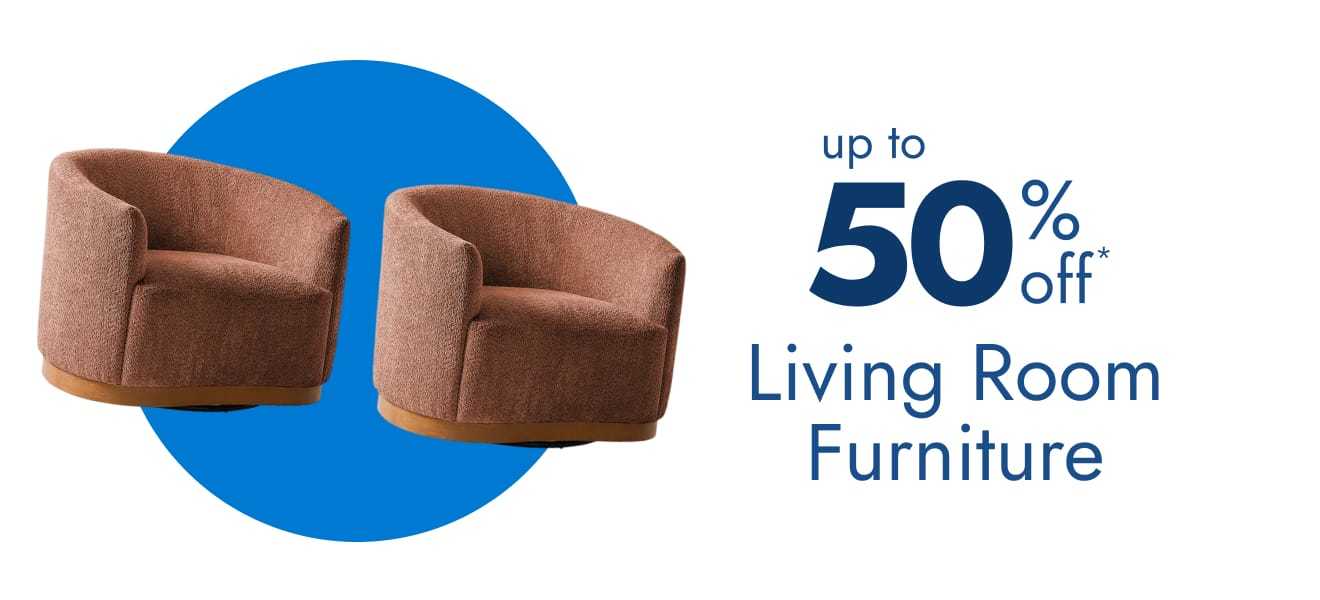 Living room furniture up to 50% off