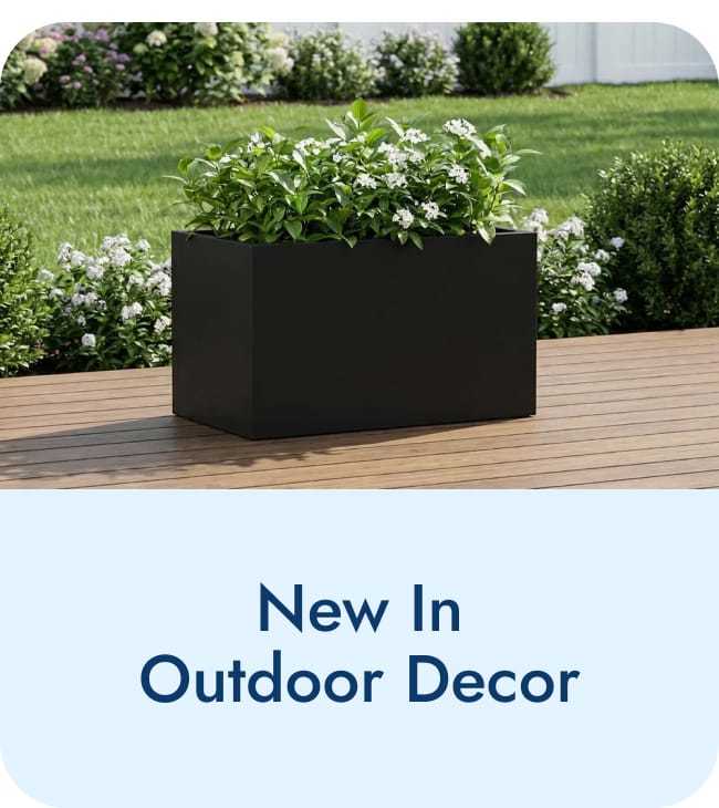 New in outdoor decor