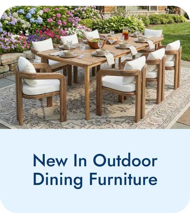 New in outdoor dining furniture