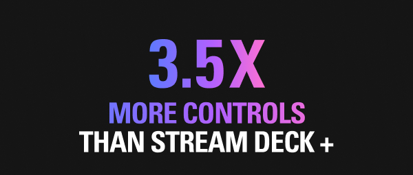 3.5x more controls than Stream Deck +