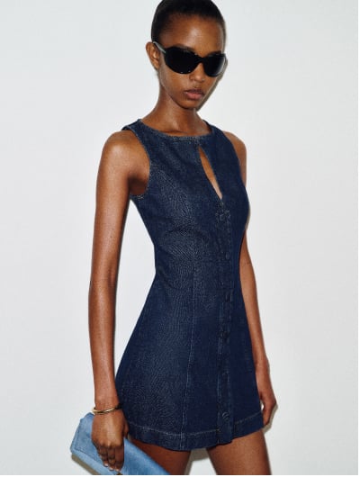 Pola Denim Mini Dress