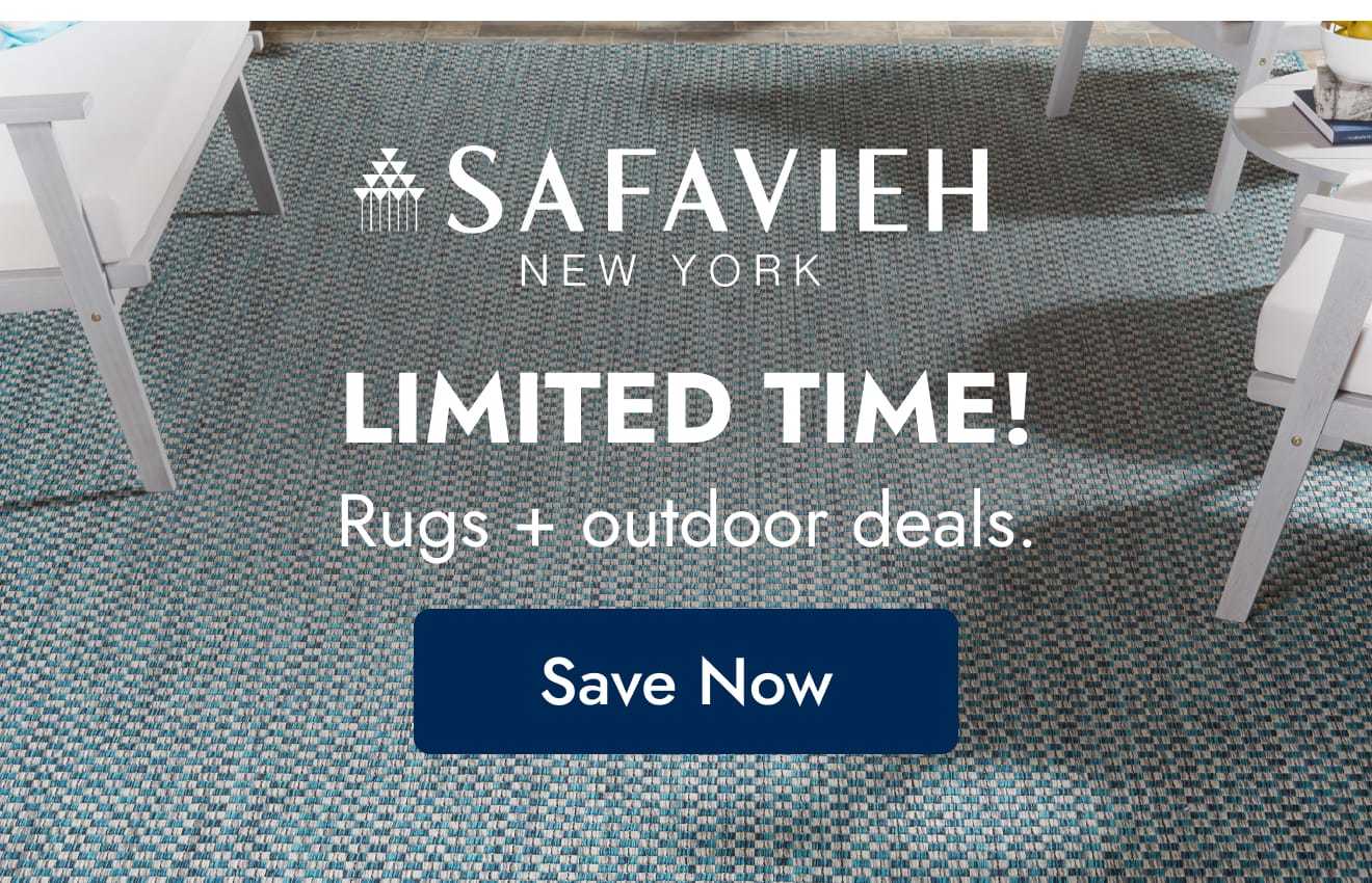 Limited time rugs + outdoor deals from Safavieh New York--save now