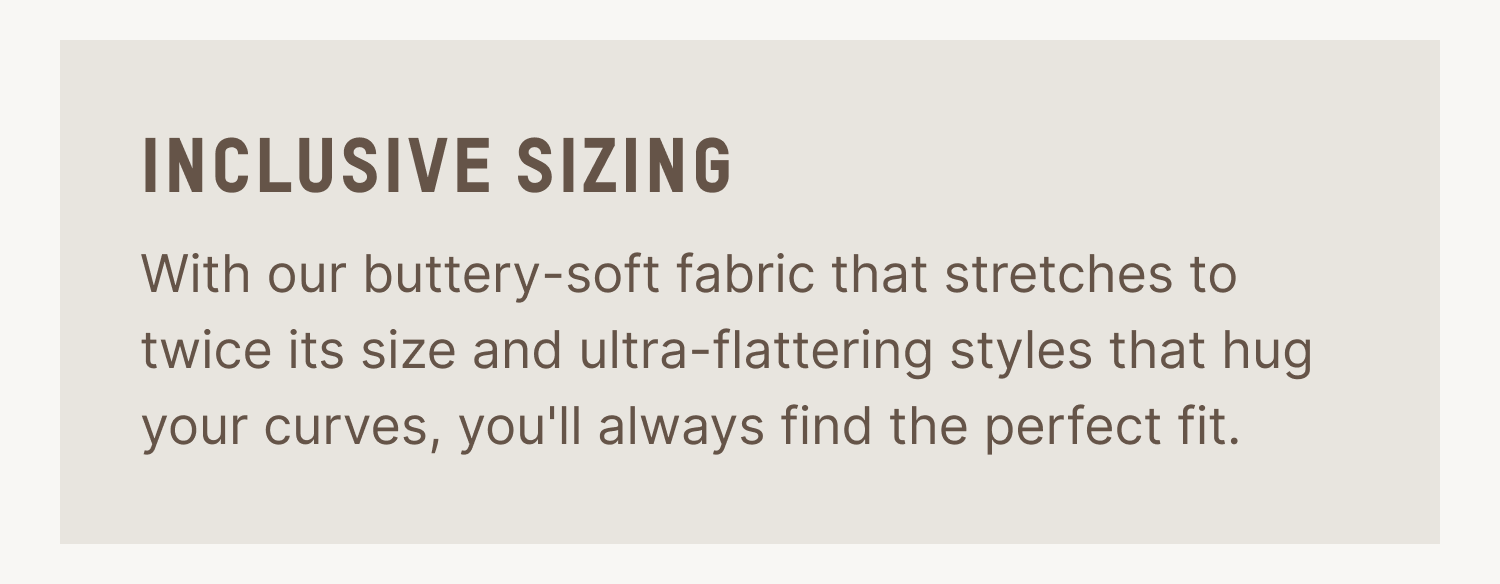 INCLUSIVE SIZING