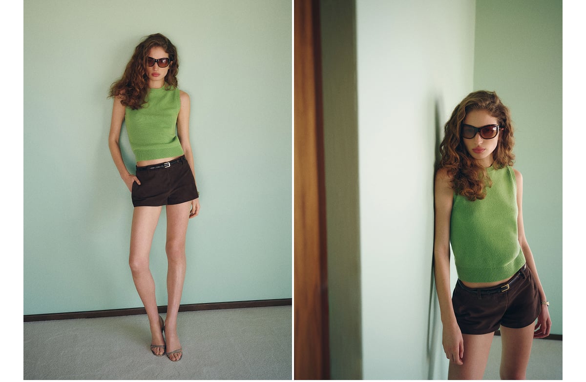 Veda Taylor Low Rise Leather Micro Short