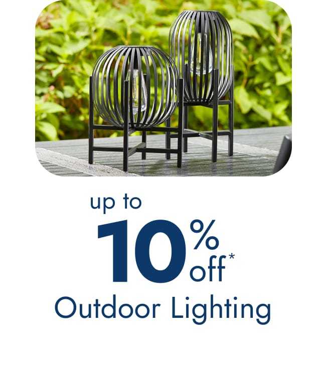 Up to 10% off outdoor lighting