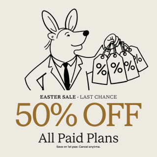 Last Chance Easter Sale 50% Off