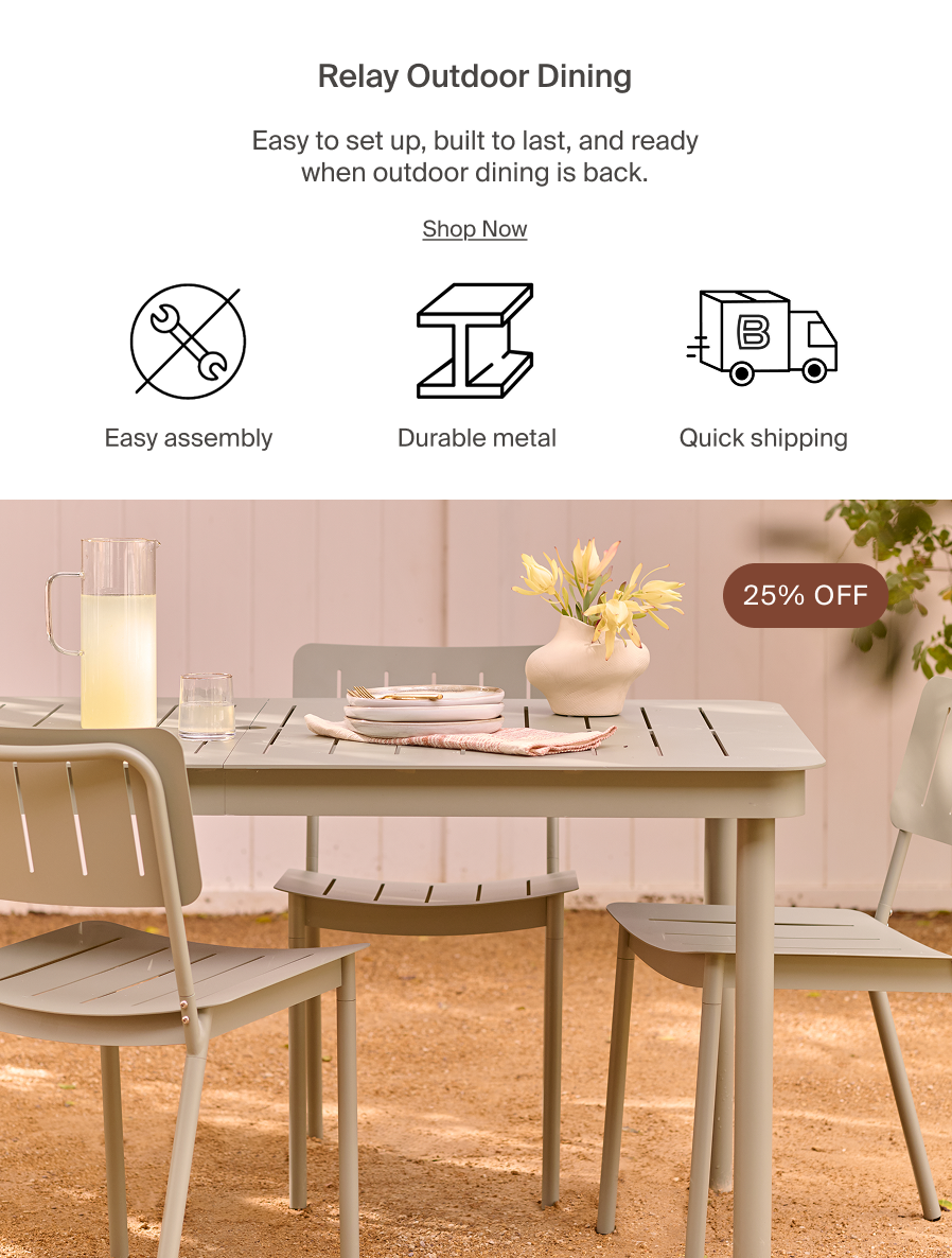 Relay Outdoor Dining Table & Chairs Set