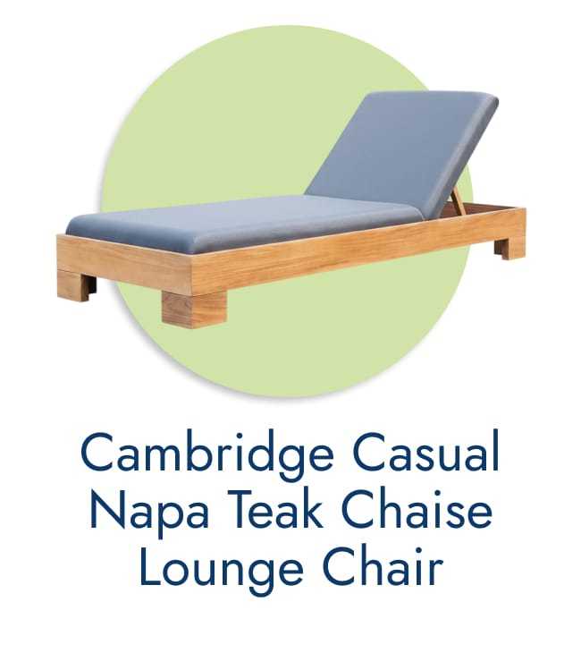 Cambridge Casual Napa Teak Chaise Lounge Chair