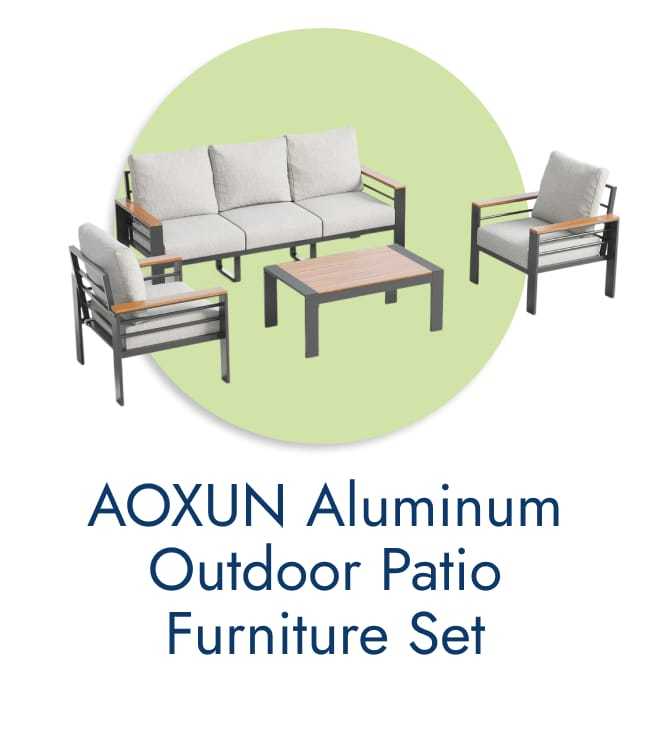 AOXUN Aluminum Outdoor Patio Furniture Set