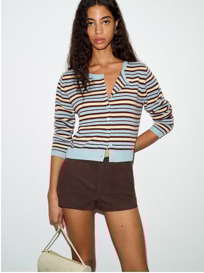 Clara Cashmere Crew Cardigan