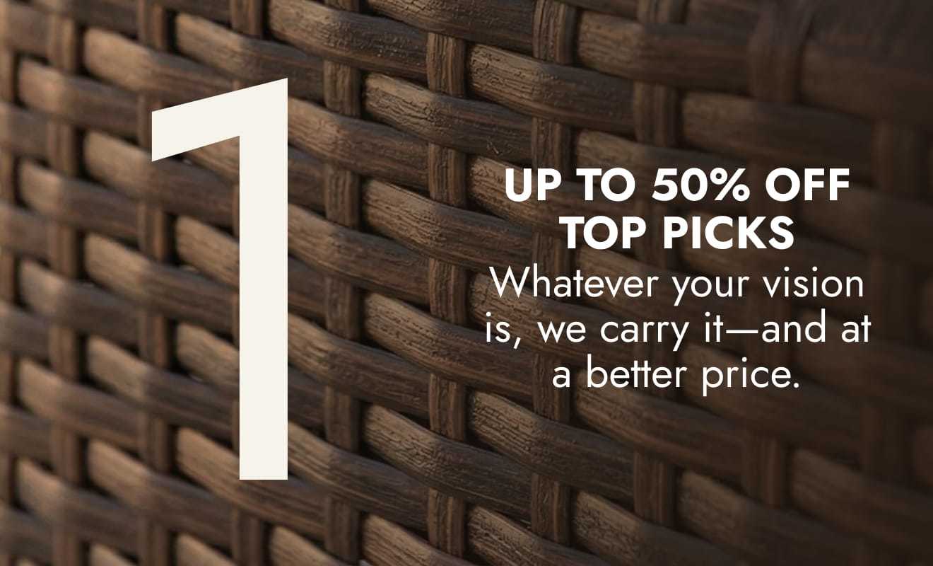 1. Up to 50% off top picks