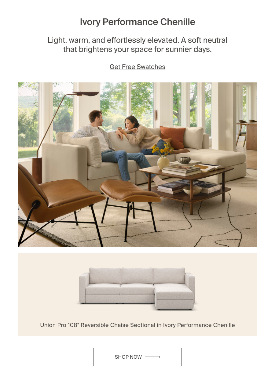 Ivory Performance chenille