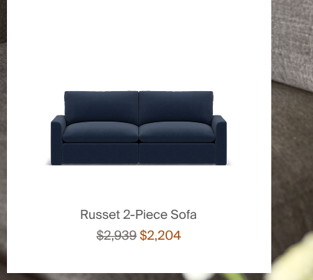 Russet 2-piece sofa