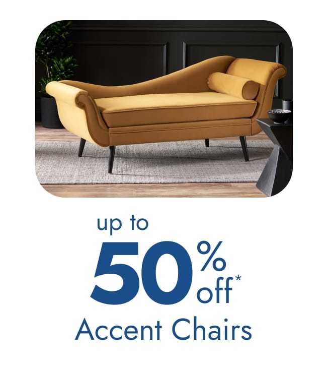 Up to 50% off accent chairs