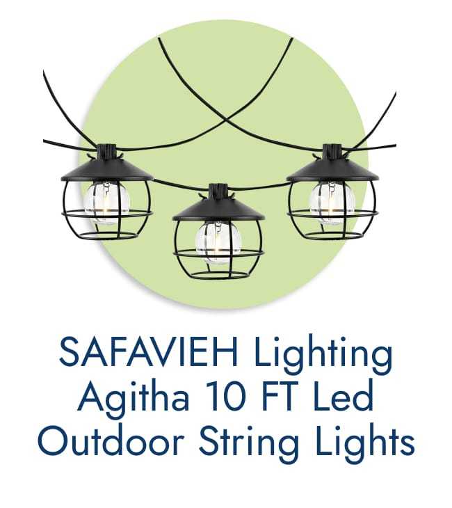 SAFAVIEH lighting Agitha 10 ft led outdoor string lights