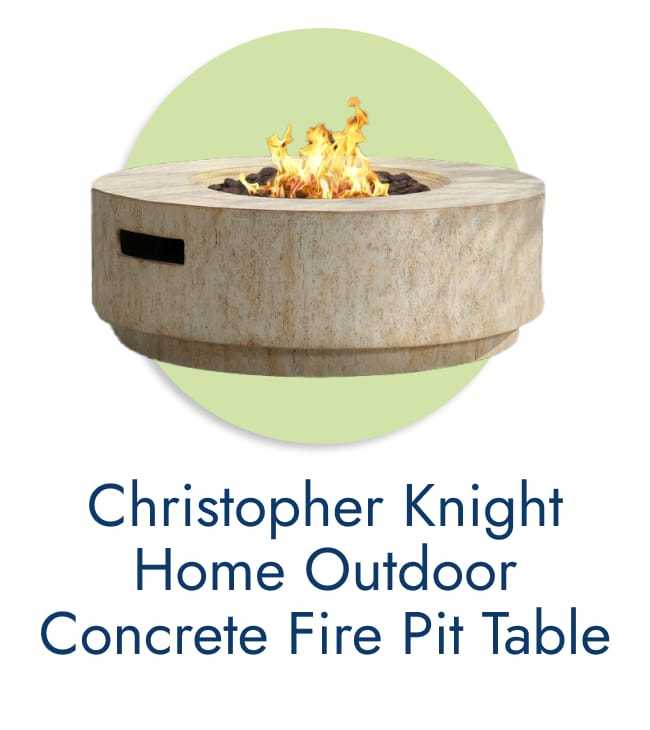 Christopher Knight Home outdoor concrete fire pit table