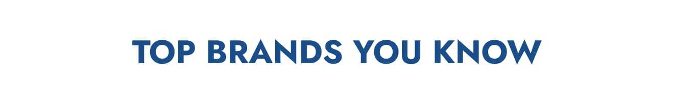 Top brands you know