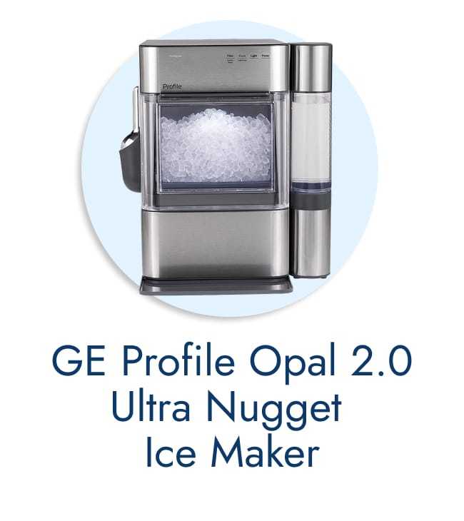 GE Profile Opal 2.0 Ultra Nugget Ice Maker with Side Tank and Scale Inhibiting Filter