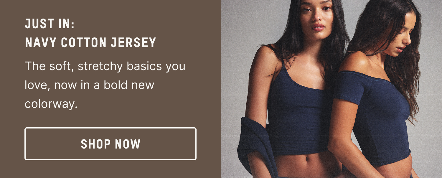 JUST IN: NAVY COTTON JERSEY