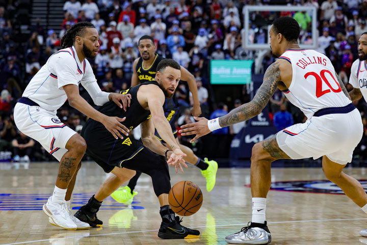 Darius Garland, Steph Curry, John Collins