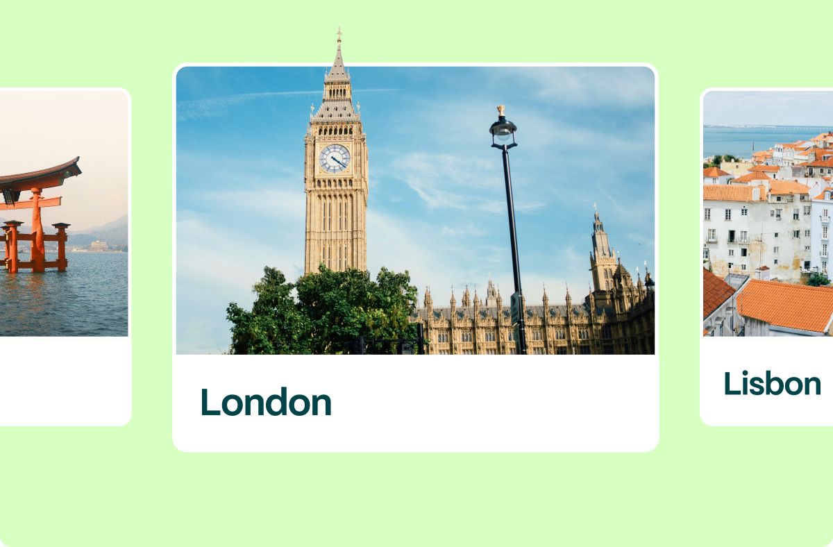 Destinations: London, Lisbon