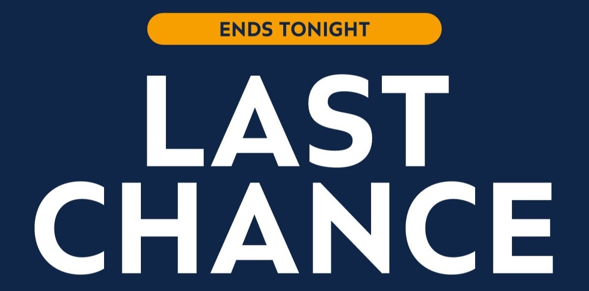 Last chance: Customer Appreciation Sale