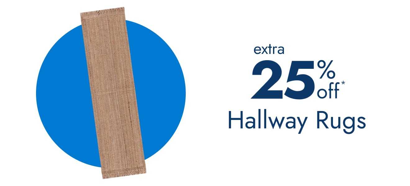 Extra 25% off hallway rugs