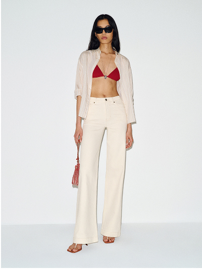Bex Super Stretch High Rise Wide Leg Jeans