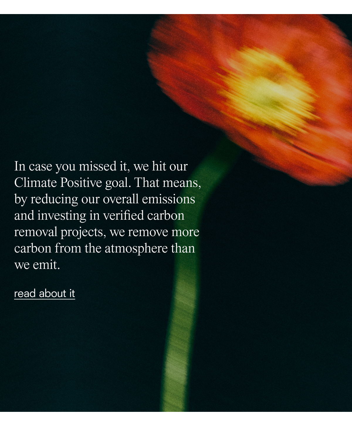 we hit our Climate Positive goal