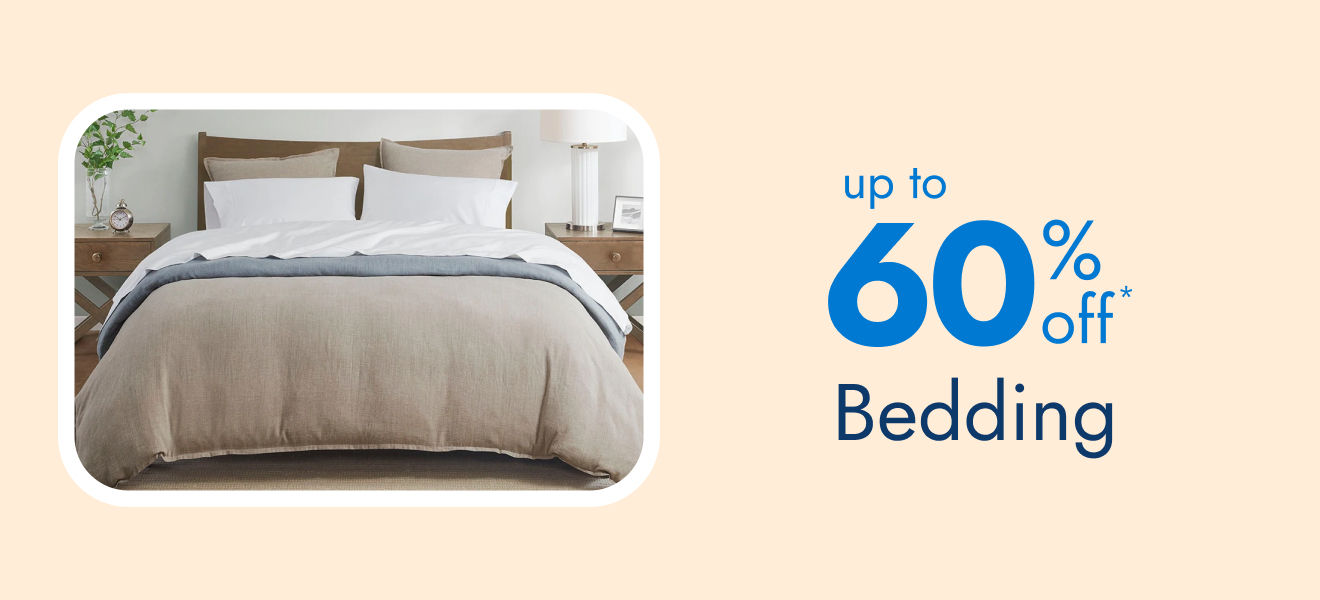 Up to 60% off bedding