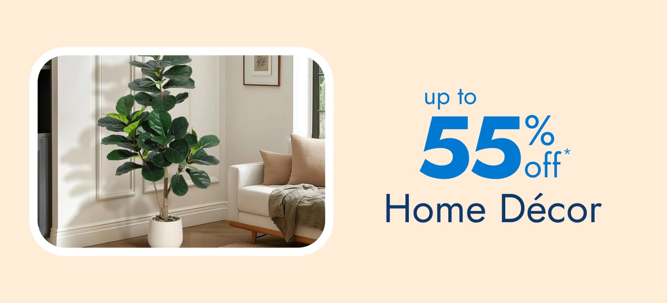 Up to 55% off home decor