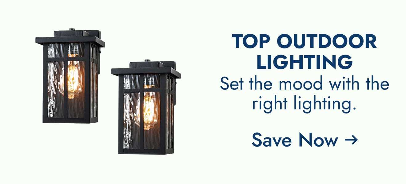 Top outdoor lighting-set the mood with the right lighting--save now