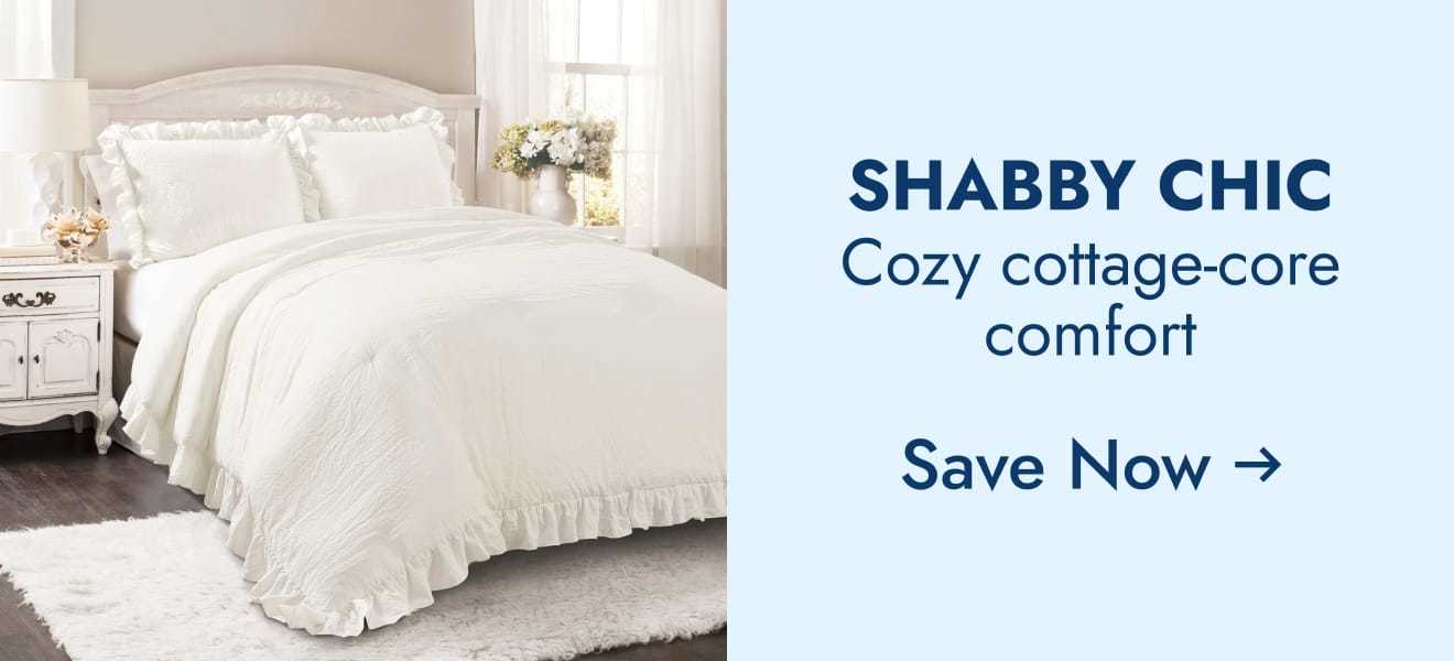 Shabby chic--cozy cottage-core comfort--save now