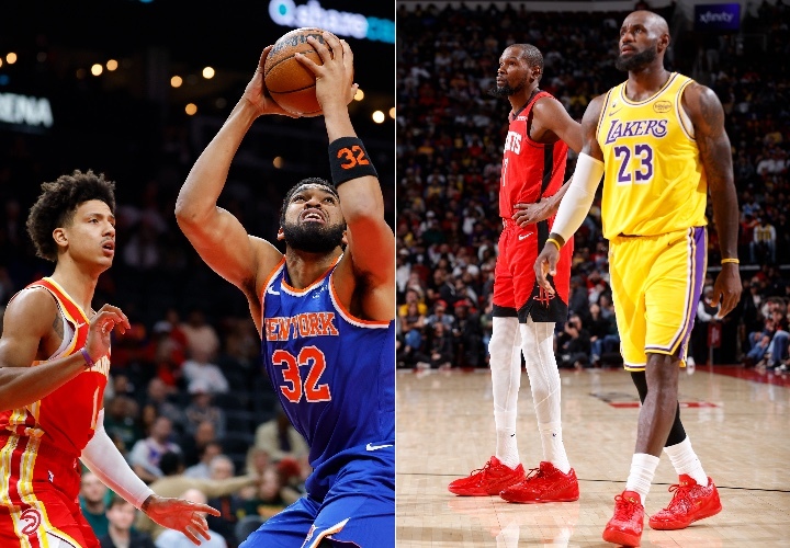 Jalen Johnson, Karl-Anthony Towns, Kevin Durant, LeBron James