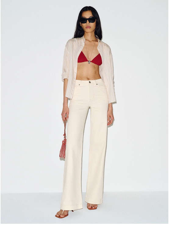 Bex Super Stretch High Rise Wide Leg Jeans