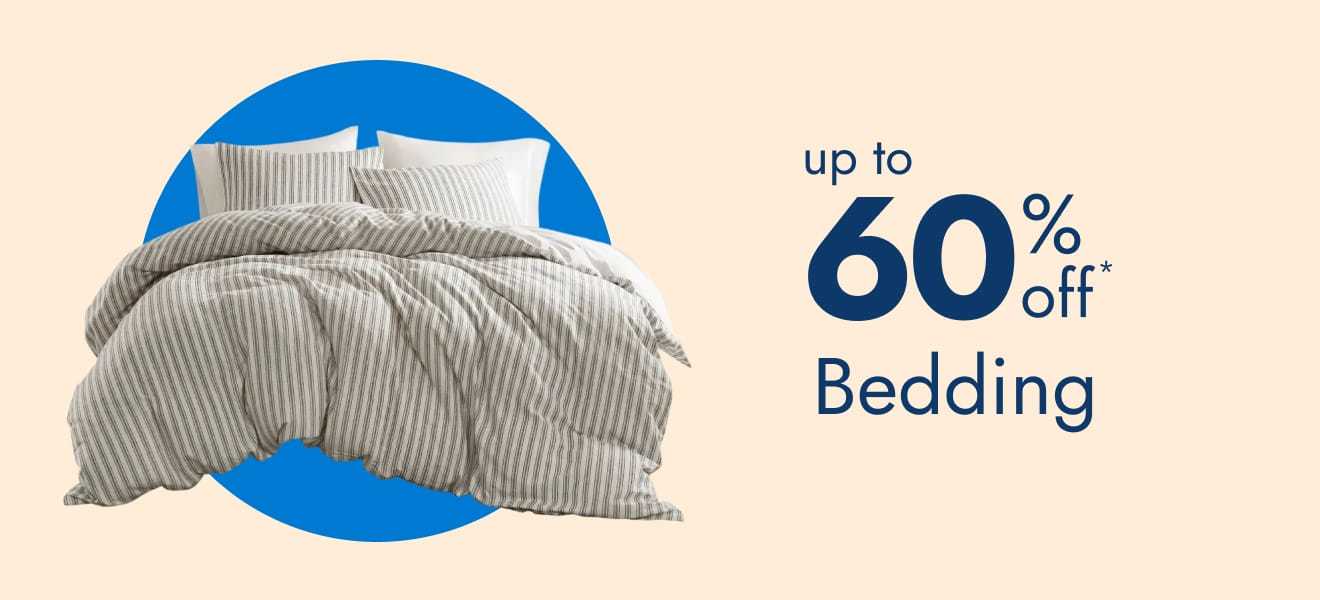 Up to 60% off bedding
